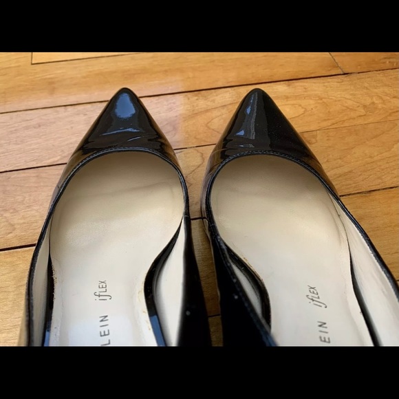 Shiny Black Patent Leather High Heels ANNE KLEIN 2.5” Pumps Size 6.5M - Picture 7 of 7